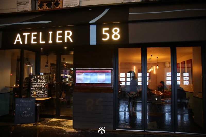Plat et cadre du restaurant Atelier 58 Paris 14e - Photo 2