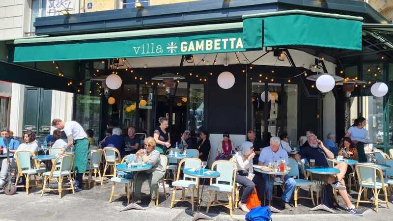 Restaurant La Villa Gambetta ( ) () à Paris 20e - Terrasses bistrots dans le 20e